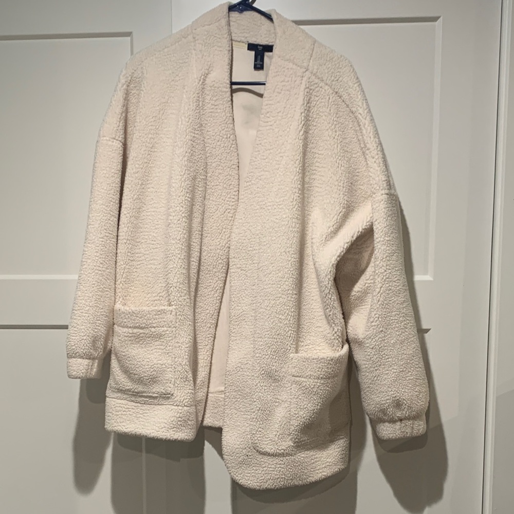 GAP Women's Cream Teddy Jacket